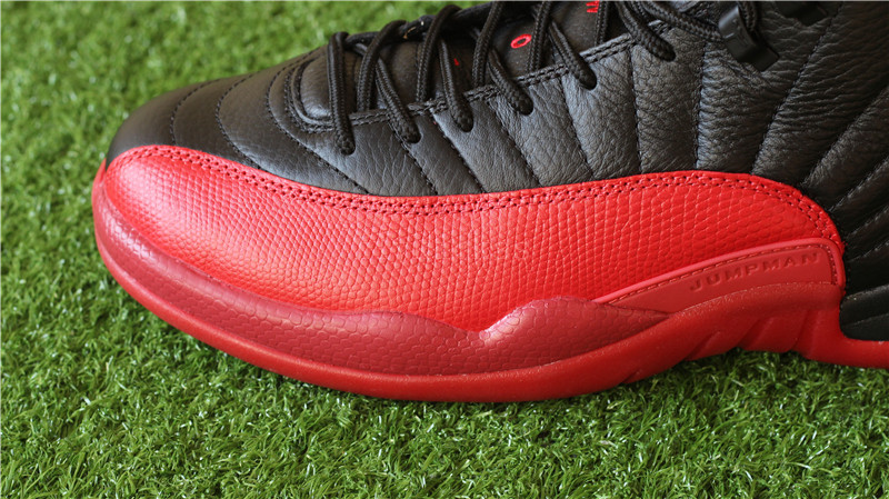 Air Jordan 12 Black Varsity Red Flu Game